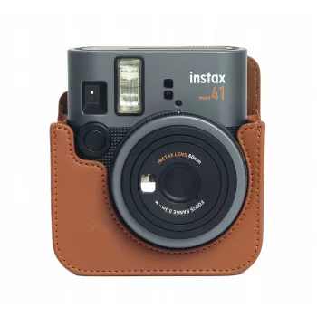 LOVEINSTANT pouzdro pro fotoaparát Fujifilm Instax Mini 41, hnědé