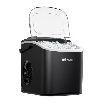 EUHOMY IM001 výrobník ledových kostek, 1,2 l, 12 kg (černý)