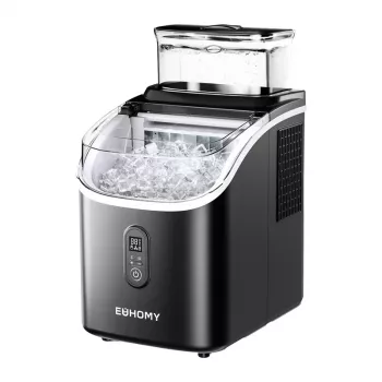EUHOMY IM005 výrobník ledu 15kg (černý) - kompaktní přenosný stroj na bullet led s samočištěním