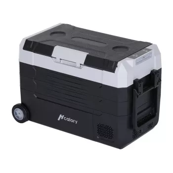 HCALORY D55M+ 55L Compressor Car Cooler with Bluetooth App Control, -20°C to +20°C, DC 12/24V & AC 100-240V, Black