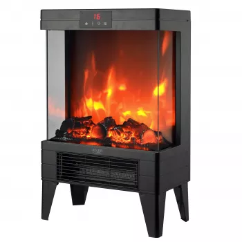 Keramický PTC teplovzdušný ventilátor Adler AD 7755 2000 W s dálkovým ovládáním, černý