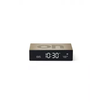 Lexon Flip Premium Alarm Clock Dual-Sided Gold LR152D
