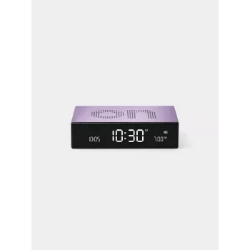 LEXON Flip Premium Alarm Clock Dual-Sided Purple LR152LL