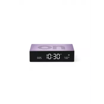 LEXON Flip Premium Alarm Clock Dual-Sided Purple LR152LL