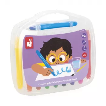 Gelové pastelky Janod 10 barev 3+