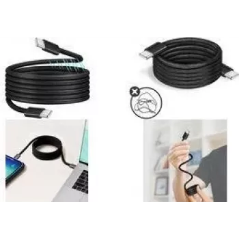 LogiLink CU0232 magnetický USB-C na USB-C kabel, USB 2.0, 100W, 1,5 m, černý