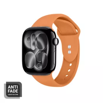 Crong Liquid Strap pro Apple Watch 38/40/41/42 mm (oranžový)