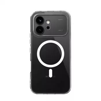 Magnetické průhledné pouzdro Crong Hybrid Clear pro Honor 600 5G, kompatibilní s MagSafe, průhledné