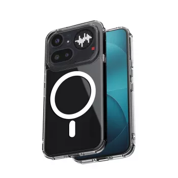 Magnetické průhledné pouzdro Crong Hybrid Clear MagSafe pro Nothing Phone 4a Pro, průhledné