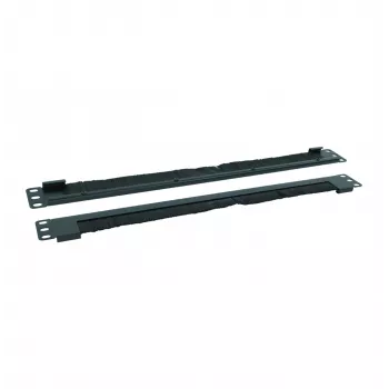 RACKTEL RL-ZASZF 1U kartáčový panel pro kabeláž pro 19 inch rack, černý (RAL 9005)