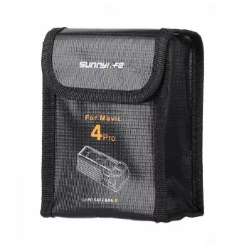 Ohnivzdorná taška na baterie SUNNYLIFE pro DJI Mavic 4 Pro, pro 2 baterie, černá