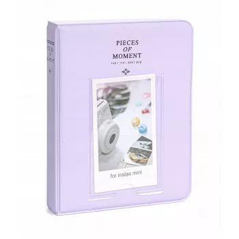 LOVEINSTANT fotoalbum na 64 fotografií kompatibilní s Fuji Instax Mini 13 12 11 40 41 99 Evo Link / fialová