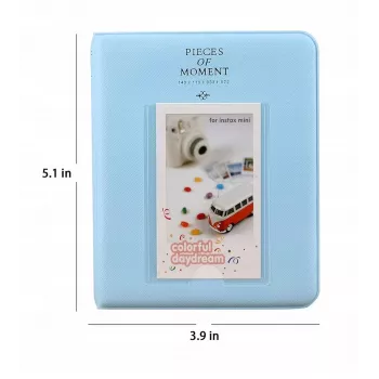 LOVEINSTANT fotoalbum na 64 fotografií pro Fujifilm Instax Mini 13 12 11 40 41 99 Evo Link / modrá
