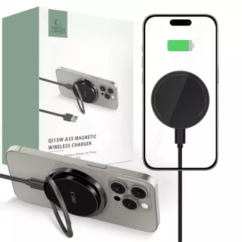 Tech-Protect QI15W-A33 MagSafe bezdrátová nabíječka 15W černá