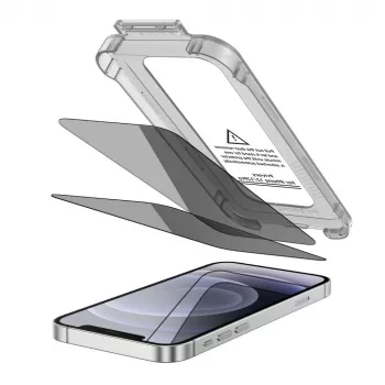 Tvrzené sklo TECH-PROTECT Quick Set Spy+ Privacy pro Apple iPhone 12 / iPhone 12 Pro (2 ks)