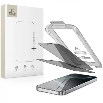 TECH-PROTECT Quick Set Spy+ Privacy Screen Protector 2-Pack for Apple iPhone 16 Pro