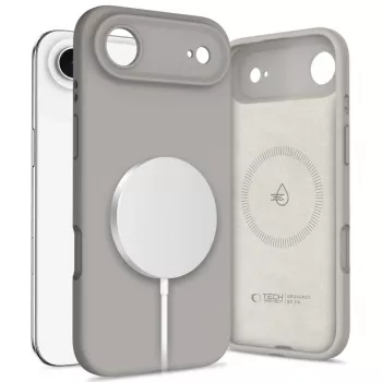 Tech-Protect Silicone MagSafe Case for Apple iPhone 17 Air, Stone Grey