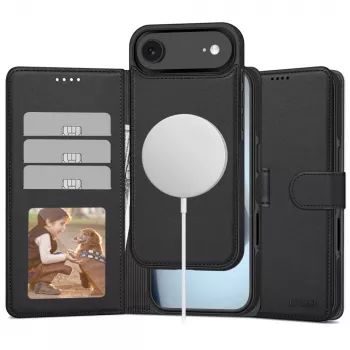 Tech-Protect Wallet MagSafe pro iPhone 17 Air, matně černá
