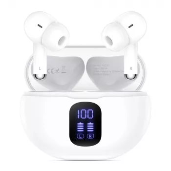 TECH-PROTECT ULTRABOOST TWS Earphone Pro G2, bílý