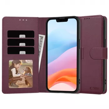 Tech-Protect Wallet Case for Samsung Galaxy A17 4G / 5G, Mulberry