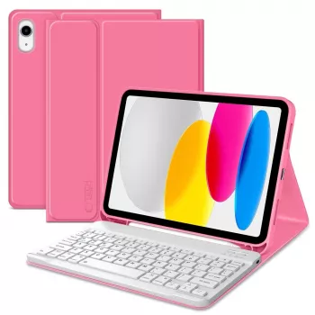 Pouzdro s klávesnicí a perem Tech-Protect SC Pen + Keyboard pro iPad 10,9 inch (10. generace, 2022) / 11 inch (2025), purpurové