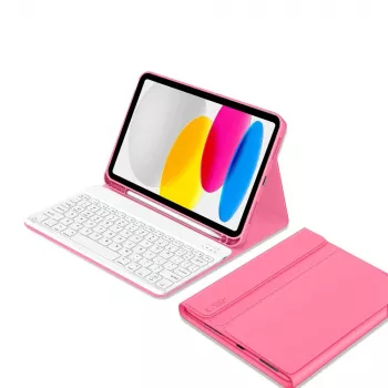 Pouzdro s klávesnicí a perem Tech-Protect SC Pen + Keyboard pro iPad 10,9 inch (10. generace, 2022) / 11 inch (2025), purpurové