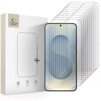TECH-PROTECT tvrzené sklo ochranná fólie displeje balení 10 ks pro Samsung Galaxy S24 / S25 průhledná