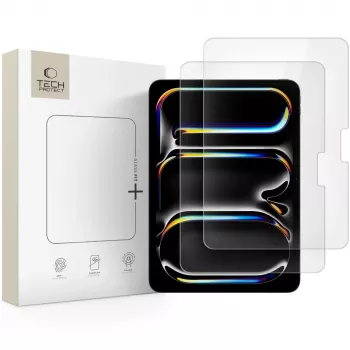 Tvrzené sklo TECH-PROTECT Glass Fit+ 2 ks pro iPad Pro 11 inch 5./6. generace (2021-2022) & M4 (2024), čiré