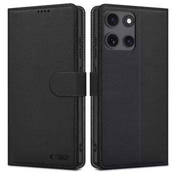 Tech-Protect peněženkové pouzdro pro Motorola Moto G15 / G15 Power, černá matná