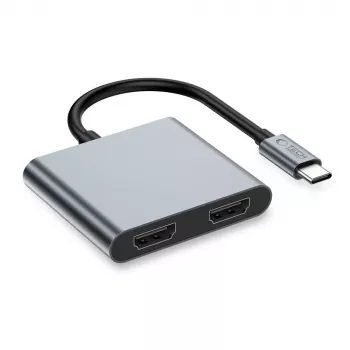 Hub adaptér TECH-PROTECT HB08 4v1 USB-C + USB 2.0 + 2x HDMI 4K 60Hz, Space Grey