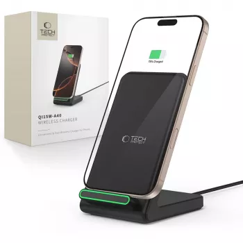 TECH-PROTECT QI15W-A40 bezdrátová nabíječka černá