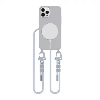 Tech-Protect Magnecklace MagSafe pouzdro pro iPhone 12 / 12 Pro - šedé