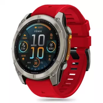 TECH-PROTECT SILICONE LINE GARMIN FENIX 5X / 5X PLUS / 6X / 6X PRO / 7X / 8 (51 MM) červený