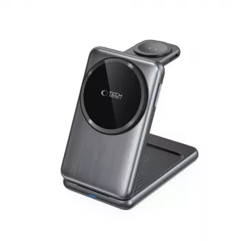 TECH-PROTECT QI15W-A42 3v1 Magnetic MagSafe bezdrátová nabíječka Space Grey