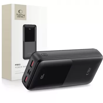 TECH-PROTECT PB02 powerbanka 20000mAh 22.5W černá