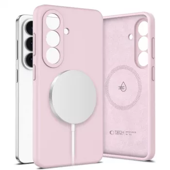 Silikonové pouzdro s MagSafe Tech-Protect pro Samsung Galaxy S26 – Pink Pearl