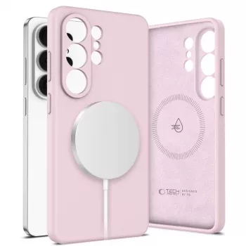 Silikonové pouzdro s MagSafe Tech-Protect pro Samsung Galaxy S26 Ultra, Pink Pearl