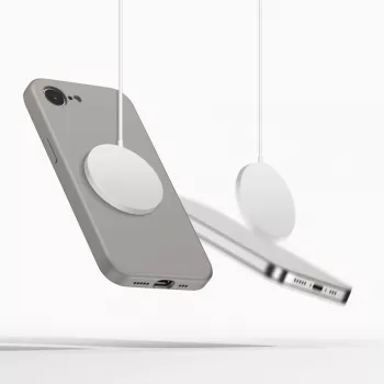 Tech-Protect Silicone MagSafe pouzdro pro Apple iPhone 16E / 17E, kamenná šedá