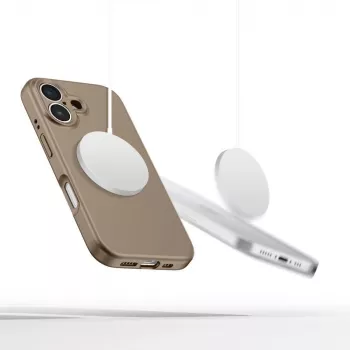 Tech-Protect Silicone MagSafe pouzdro pro Apple iPhone 16E / 17E - čokoládově hnědá