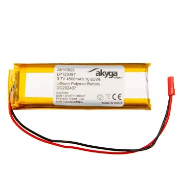 Akyga AKY0829 LP123497 Li-Po baterie 3.7V 4500mAh s PCM JST 2.54 2-Pin 150mm
