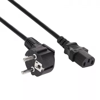 Akyga AK-PC-08S napájecí kabel CEE 7/7 (Schuko) na IEC C13, 3 x 1,5 mm² měď, 10 m, černý