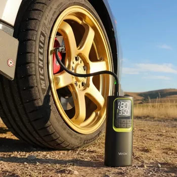 VAYOX VA0410 Rechargeable Air Pump 8000mAh Cylinder 19mm with Power Bank Function