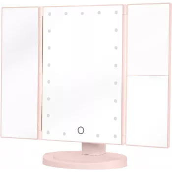 Humanas HS-ML04 LED kosmetické zrcátko s osvětlením - růžové