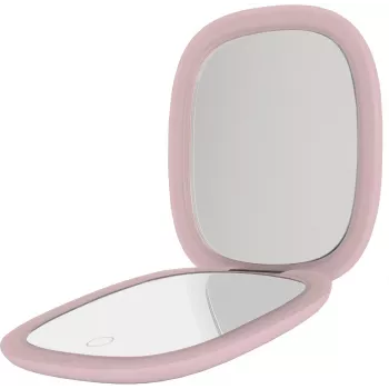 Humanas HS-PM01 kosmetické zrcátko s LED osvětlením - růžové
