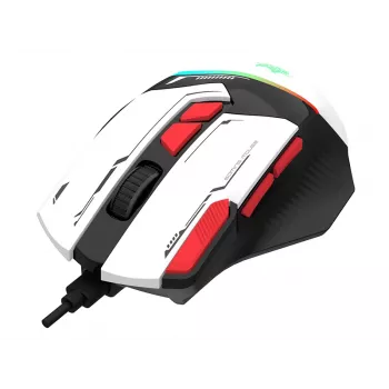 Tracer GameZone Spectra RGB drátová herní myš, 7200 DPI, bílá (TRAMYS47840)
