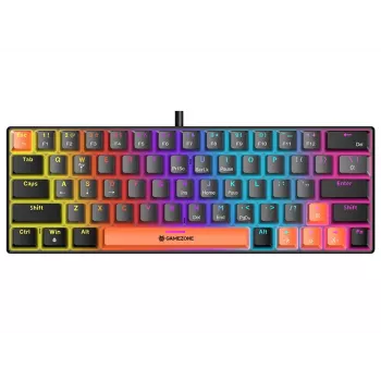 Drátěná mechanická herní klávesnice Tracer GameZone Raptor 63, formát 60 %, spínače Outemu Blue, podsvícení RGB, grafitová