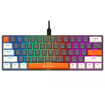 Tracer GameZone Claws 61 drátová mechanická herní klávesnice, 60% rozložení, modré spínače, RGB podsvícení, šedá