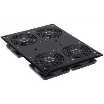 DELTA OPTICAL A19-4W 19 inch 1U ventilátorový panel pro rackovou skříň, 4x120mm, 230V AC, černý