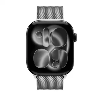 Řemínek Milanese Loop Crong Milano Steel z nerezové oceli pro Apple Watch 38/40/41/42 mm (stříbrný)