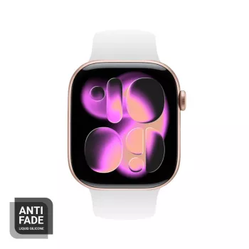 Crong Liquid Silicone řemínek pro Apple Watch 38/40/41/42 mm (bílý)